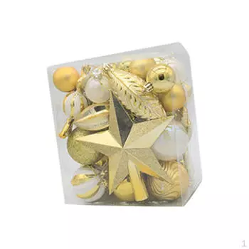 40 шт. подвесных украшений для рождественской елки, декоративные рождественские шары, безделушки, подвески-шармы для венка Champagne Gold