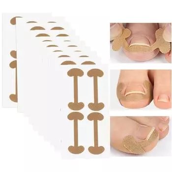 40 шт. полосок для ухода за вросшими ногтями, эластичные наклейки для коррекции ногтей на ногах для профессионального педикюра и домашнего использования 40pcs