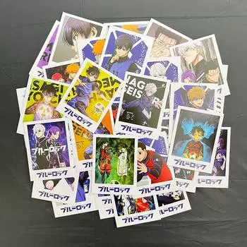 40 шт. поздравительных открыток Blue Lock на тему аниме и открыток Lomo с сообщениями с Рин, Хатиро Фура и Казумой Киё 40 L0M0 card