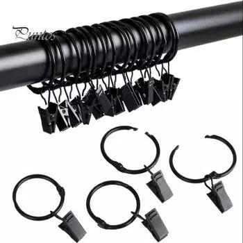 40 шт. прочный, сильная несущая способность, антиокислительное покрытие, зажим для карниза для штор, антикоррозионная пряжка для штор, аксессуар для общежития S