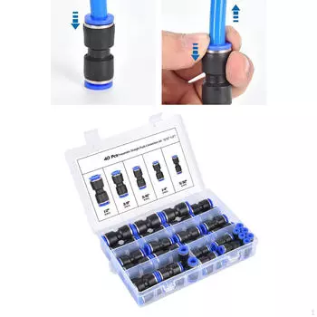 40 шт. Прямые нажимные соединители для воздуховодов, быстрые фитинги