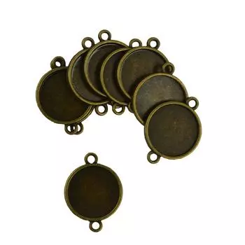 40 шт. пустая основа безеля для 16 мм кабошона ювелирных изделий DIY Подвески разъем бронза античный бронзовый