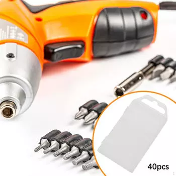 40 шт. ящик для хранения сверл, кейс для деталей инструментов, премиум-контейнер, практичный, аксессуары прямоугольный