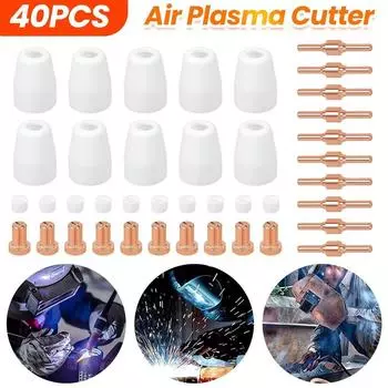 40 шт. расходные материалы для плазменной резки, сварочный комплект для горелки для PT-31 LG 40 CUT 50