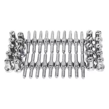 40 шт. расходных медных электродов с удлиненным наконечником и длинных сопел для плазменного резака PT31 LG40 40A с длинными наконечниками, аксессуары