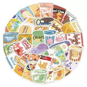 40 шт., различные наклейки с героями мультфильмов, четкие стили, печенье, конфеты, милая еда, желе, наклейки «сделай сам», виниловое искусство