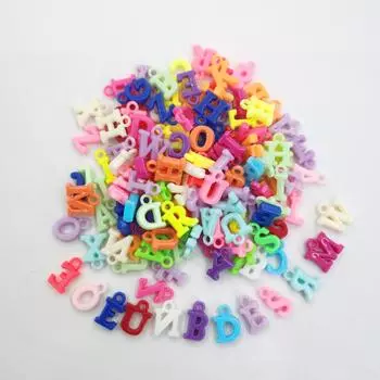 40 шт. разноцветные подвески с буквами, бусины-разделители в форме сердца для изготовления ювелирных изделий, ожерелье, браслет, аксессуары, акриловые ювелирные аксессуары 20mm 40Pcs