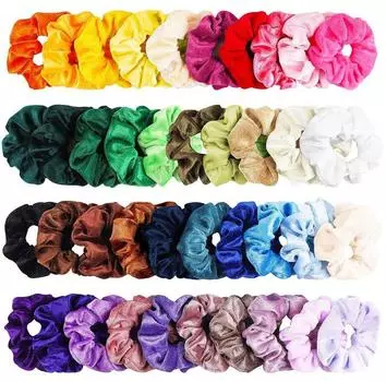 40 шт резинки для волос бархатные эластичные резинки для волос резинки для волос веревки Scrun