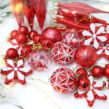 40 шт. Рождественские украшения, небьющиеся подвесные шары, елочные украшения, цветные праздничные украшения для рождественских елок синий