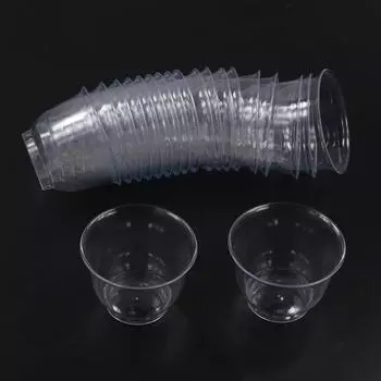 40 шт. утолщенные прозрачные пластиковые чашки для чая одноразовые чашки для кунг-фу для чая чашка для развлечения гостей 40pcs