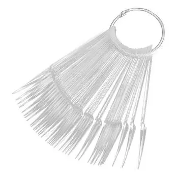 40 шт., веерообразная форма для дизайна ногтей, цветная карта, образец практики, отображение ложных советов Clear