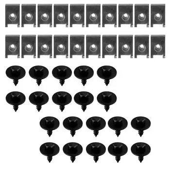 40 шт. винтовой крепеж для BMW с шестигранной головкой, винтовые зажимы для брызговика, самонарезающие шестигранные болты, крепеж Cli CHINA