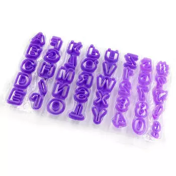 40 шт., заглавные буквы алфавита, цифры, символы, форма для печенья, резак для помадки, инструменты для украшения торта, форма для кексов