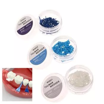 40 шт. зубные клинья зубной щели секционная матрица сменный клин с отверстием S/M/L одноразовые клинья стоматологические материалы L