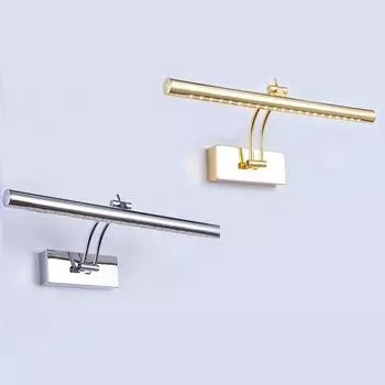 40 СМ 5 Вт 85-265 В Светодиодный Настенный Светильник Зеркальный Свет Современный Косметический Нержавеющей Стали Спальня Ванная Комната Макияж серебряный