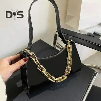 40 см/60 см цепь для сумки серебряная золотая металлическая цепь крепление для сумки своими руками замена плечевая ручка для сумок сумки через плечо Short золотистый