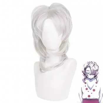 40 см аниме косплей парик убийца демонов: Кимэцу-но Яиба Старшая сестра-паук Мать-паук Руи Парики Волосы демона Кимэцу-но Яиба 37-40cm серебряный