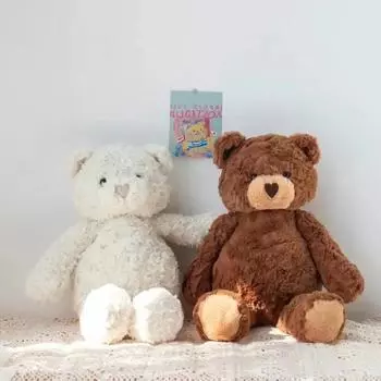 40 см Белый медведь плюшевый зверь с носом в форме сердца пушистый медведь мягкие плюшевые игрушки домашний декор свадьба день рождения подарки 40cm