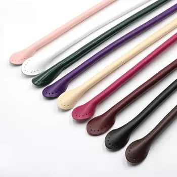 40 см черный ремешок для сумок из натуральной кожи, сшитый вручную One piece