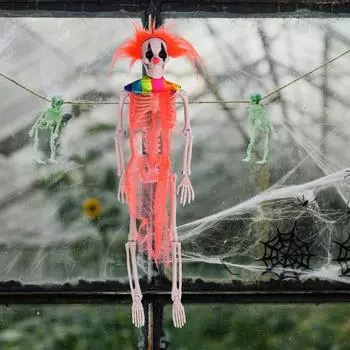 40 см Хэллоуин подвесной скелет подвижные суставы жуткий клоун скелет украшение для дома и улицы