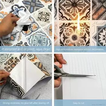 40 см масляные самоклеящиеся наклейки на стену для кухни, мебельные наклейки Papel De Parede, плитка для ванной комнаты, 3D-обои для шкафа из водонепроницаемого винила 40cmX1m