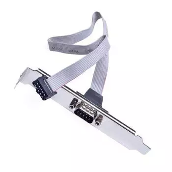 40 см материнская плата RS232 DB9 Pin COM-порт Ленточный разъем последовательного кабеля Кронштейн