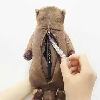 40 см милый лежачий пенал выдра плюшевые игрушки мягкая подушка на запястье кукла выдра детские рождественские подарки на день рождения плюшевые игрушки