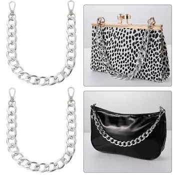 40 см панк-металлическая толстая цепочка для сумки через плечо с ручками для сумки своими руками (Серебряный) ?