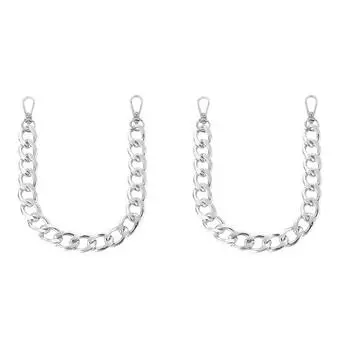 40 см панк-металлическая толстая цепочка для сумки через плечо с ручками для сумки своими руками (Серебряный) ?