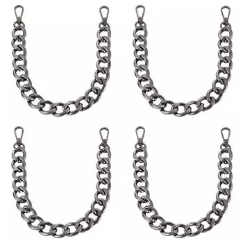 40 см панк-металлическая толстая цепочка для сумки через плечо с ручками для сумки своими руками (черный)