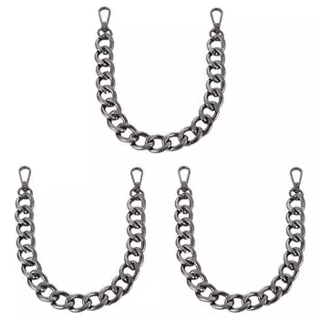40 см панк-металлическая толстая цепочка для сумки через плечо с ручками для сумки своими руками (черный)