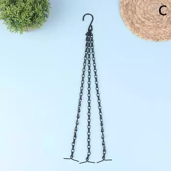 40 см ротанговая подвесная цепочка для цветов, корзина, цепочка, цветочный горшок, гидропонные растения, инструменты для выращивания, садовые украшения с 3 крючками