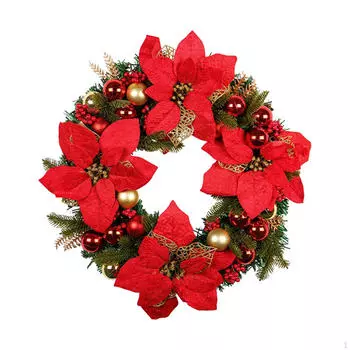 40 см рождественский венок для украшения центра стола на год и Big Flower