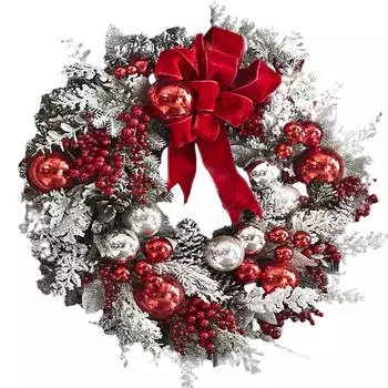 40 см Рождественский венок Рождественские украшения на дверь Веселого рождественского декора для дома 2021 С Новым годом