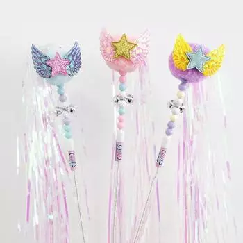 40 см волшебная палочка для кошек, привлекательная гибкая акриловая игрушка-дразнилка с крыльями ангела, звездой и кошкой розовый