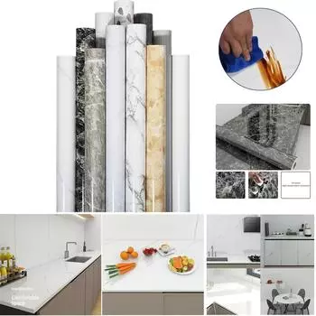 40 см x 1/2/5/10 м кухонные настенные обои защитная пленка маслостойкая настенная наклейка водонепроницаемая бумага домашний декор/ Pegatinas De Pared 40cmX2m