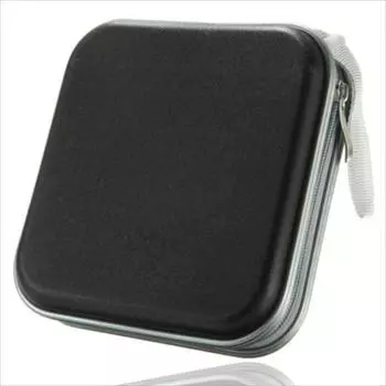 40 Сумок для дисков Жесткий бокс Кошелек Альбом Двусторонний Органайзер Чехол для CD DVD Хранение Конверт чёрный