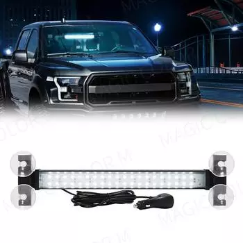 40 светодиодных стробоскопов, аварийная вспышка, сигнальная лампа, автомобильный индикатор на лобовом стекле, дорожный советник, фонарик, красный, синий, автомобильные аксессуары, 12 В-24 В белый