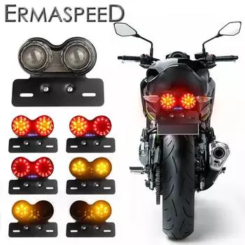 40 светодиодный задний фонарь для мотоцикла, ходовые огни, стоп-сигнал и указатель поворота с кронштейном для номерного знака для уличного мотоцикла
