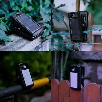 40 светодиодов уличные солнечные фонари с датчиком движения, зажимная лампа IP65, водонепроницаемая для ограждения 1pc чёрный