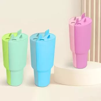 40 унций 2-в-1 силиконовый вкладыш для стакана с водой, разделитель для напитков, силиконовый вкладыш для стакана, подкладка для вечеринки, отдыха, офиса чёрный