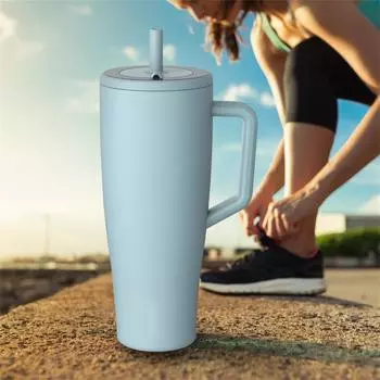 40 унций автомобильный стаканчик североамериканский новый из нержавеющей стали большой емкости термоизоляция портативный лед с ручкой One Size