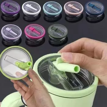 40 унций для Stanley Spill-proof Cup Cover Сменная крышка для защиты окружающей среды Creative Spiral Straw Cover Cup Accessories бежевый
