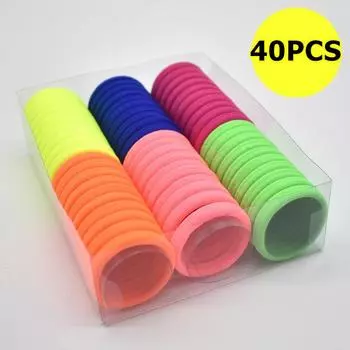 40 упаковок прочного держателя для косы, резиновая веревка, резинки для волос, детский головной убор, французская коса 20pcs разноцветный