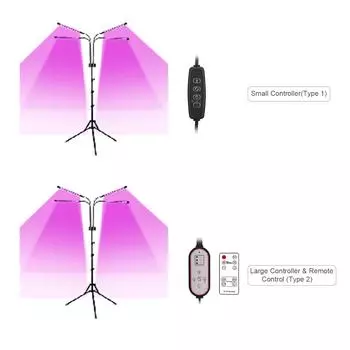 40 Вт 80 светодиодов для выращивания растений с синими красными лампочками, таймер 4/8/12 ч, 9 уровней яркости для комнатных растений Type 2