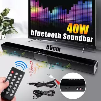 40 Вт Беспроводная Bluetooth-саундбар Стереодинамик Саундбар с сабвуфером ТВ Домашний кинотеатр Бумбокс Сабвуферы Пульт дистанционного управления
