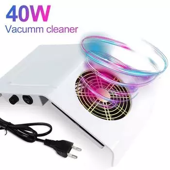 40 Вт пылесос для ногтей пылесос для маникюра вентилятор для ногтей с 2 мешками для сбора пыли салонные инструменты European standard белый