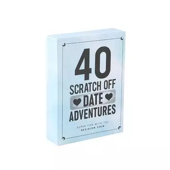 40 веселых и романтических идей для свиданий с отрывными картами. Карточная игра для парня, жены, мужа. Идеально подходит для свидания. синий