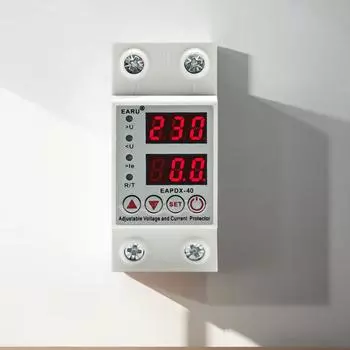 40A 63A 230V RGB Устройство защиты от перенапряжения и пониженного напряжения Устройство защиты от перенапряжения и пониженного тока на DIN-рейку