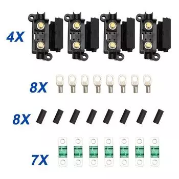 40A MIDI FUSE KIT 4 ANS Holder 7X40 AMP Fuses To Suit FOR Redarc BCDC Dual Battery MIDI FUSE Auto Electronics Replacement CHINA